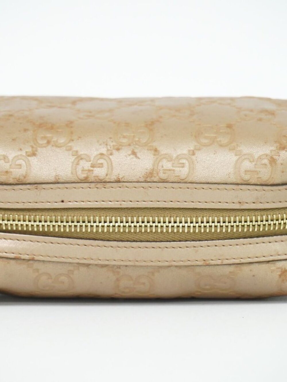 Gucci Guccissima Leather Pouch Case Pink Beige - Picture 5 of 9